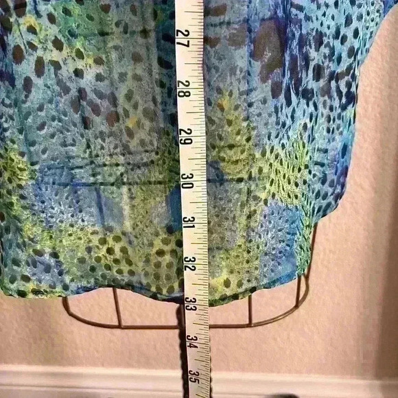 Jessica Simpson Blue and Green High Low Dress - Picture 7 of 12